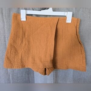 Ever After Gauze Mini Wrap Skort Burnt Orange Size M